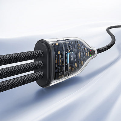 Baseus Flash Series 3 3in1 cable 100W USB-C - USB-C+USB-C+ Lightning 1.5m + 3 x 0.25 m - black