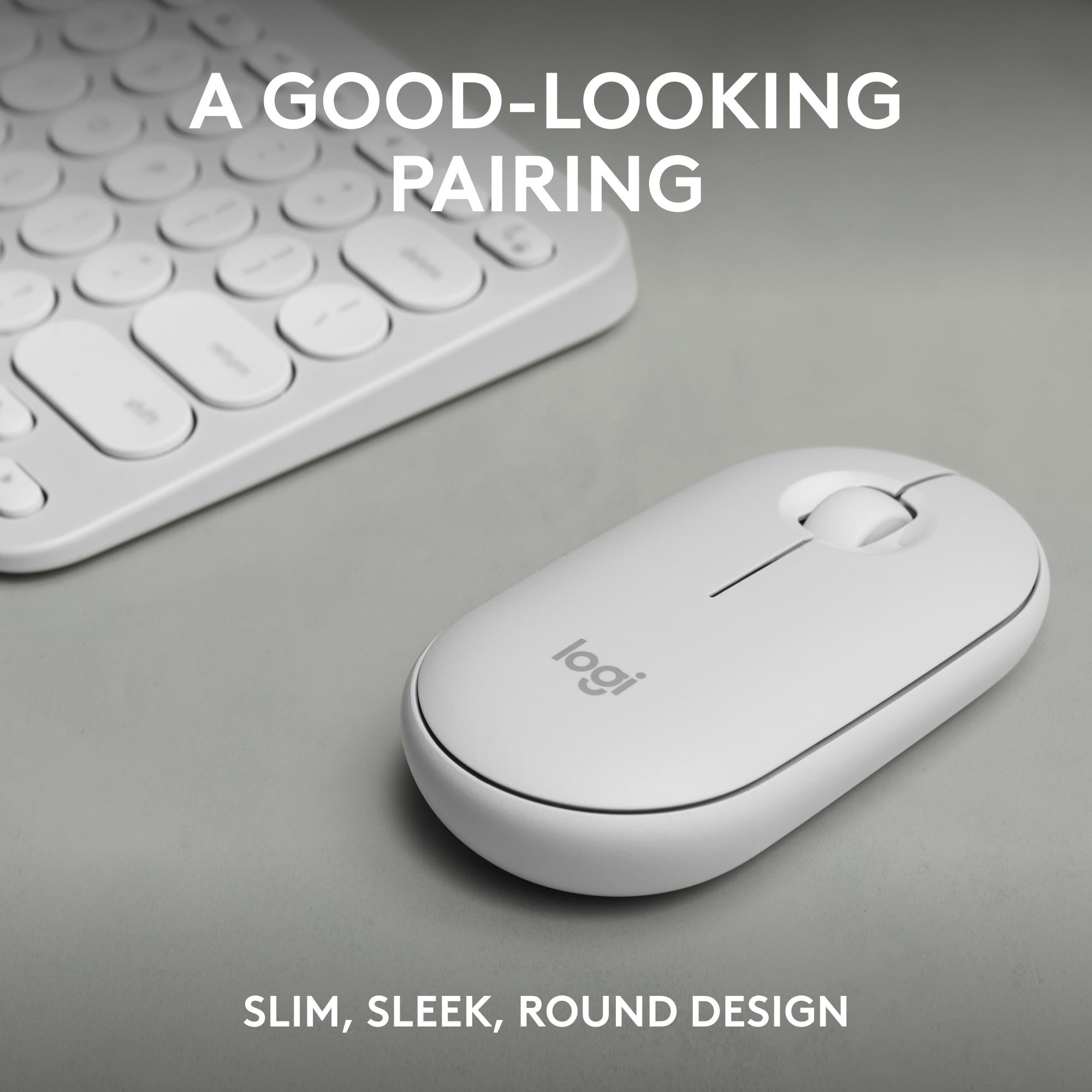 KEYBOARD +MOUSE COMBO PEBBLE 2/WHITE 920-012240 LOGITECH