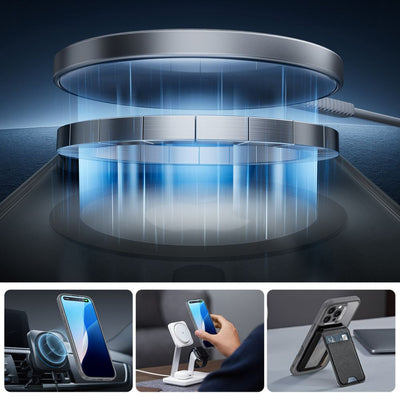 ESR Classic Pro Set Halolock MagSafe iPhone 16 Pro Case - Gray