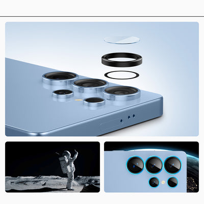 Spigen Optik Pro GLAS.TR EZ FIT 2-pack Camera Cover for Samsung Galaxy S25 Ultra - Black