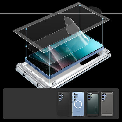 Spigen Elite Shield EZ FIT Hybrid Glass for Samsung Galaxy S25 Ultra - Transparent