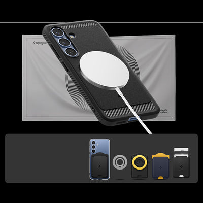 Spigen Rugged Armor Mag MagSafe Case for Samsung Galaxy S25 - Matte Black