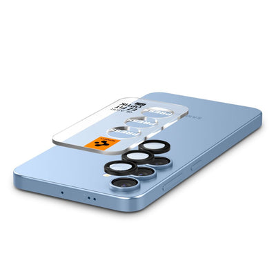 Spigen Optik Pro GLAS.TR EZ FIT 2-pack Camera Cover for Samsung Galaxy S25 - Black