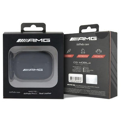 AMG AMAP2SLWK AirPods Pro 2 (2022/2023) cover black/black Leather White Logo — Mercedes