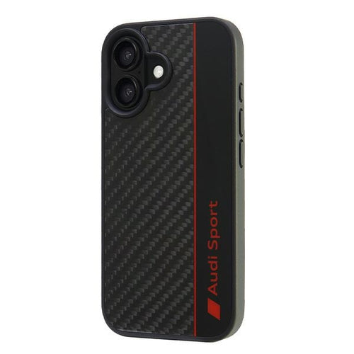 Audi Carbon Fiber Stripe Case for iPhone 16 6.1&quot; - Black