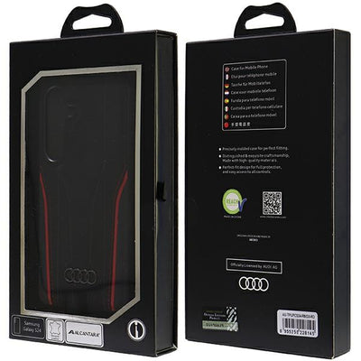 Audi Genuine Leather MagSafe S24 S921 black-red hardcase AU-TPUPCS24-R8/D3-RD