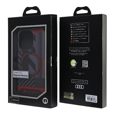 Audi IML Sport MagSafe Case iPhone 14 Pro 6.1&quot; black/black hardcase AU-IMLMIP14P-RSQ/D2-BK