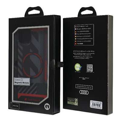 Audi IML Sport MagSafe Case iPhone 15 / 14 Plus Plus 6.7&quot; black/black hardcase AU-IMLMIP15M-RSQ/D2-BK