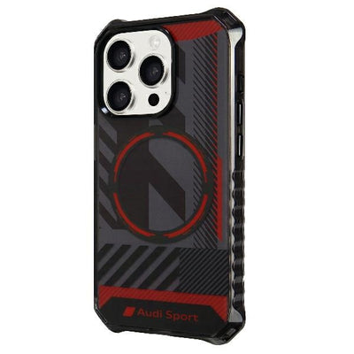 Audi IML Sport MagSafe Case iPhone 15 Pro 6.1&quot; black/black hardcase AU-IMLMIP15P-RSQ/D2-BK
