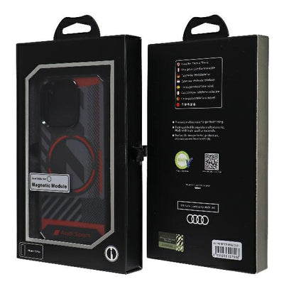 Audi IML Sport MagSafe Case iPhone 15 Pro 6.1&quot; black/black hardcase AU-IMLMIP15P-RSQ/D2-BK