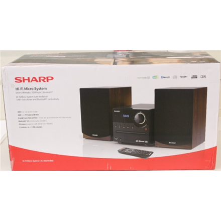 SALE OUT. Sharp XL-B517D(BR) Hi-Fi Micro System, CD/FM/USB/Bluetooth v5.0, Aux-in, 45W, Brown | Sharp Hi-Fi Micro System