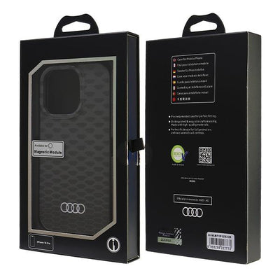 Audi IML Stitching Pattern MagSafe iPhone 16 Pro 6.3&quot; black/black hardcase AU-IMLMIP16P-Q5/D3-BK