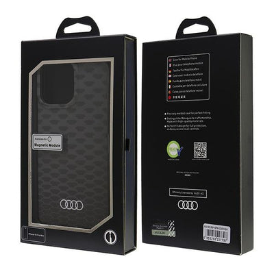 Audi IML Stitching Pattern MagSafe iPhone 16 Pro Max 6.9&quot; black/black hardcase AU-IMLMIP16PM-Q5/D3-BK