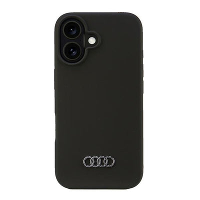 Audi Silicone Case iPhone 16 6.1&quot; black/black hardcase AU-LSRIP16-Q3/D1-BK