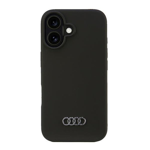 Audi Silicone Case iPhone 16 6.1&quot; black/black hardcase AU-LSRIP16-Q3/D1-BK