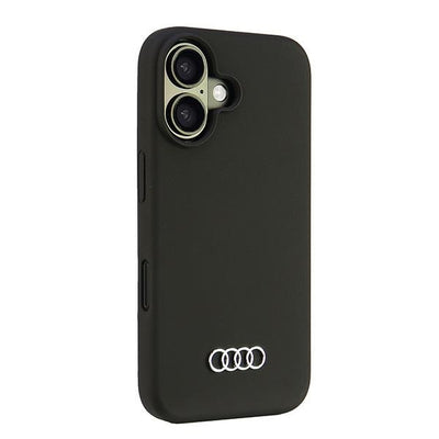 Audi Silicone Case iPhone 16 6.1&quot; black/black hardcase AU-LSRIP16-Q3/D1-BK