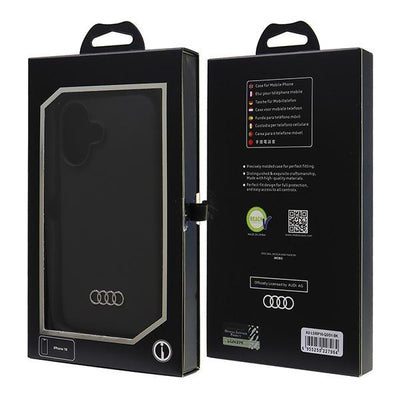 Audi Silicone Case iPhone 16 6.1&quot; black/black hardcase AU-LSRIP16-Q3/D1-BK