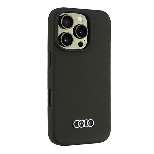 Audi Silicone Case iPhone 16 Pro 6.3&quot; black/black hardcase AU-LSRIP16P-Q3/D1-BK