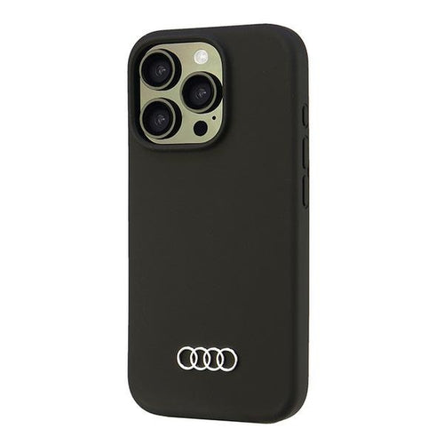 Audi Silicone Case iPhone 16 Pro 6.3&quot; black/black hardcase AU-LSRIP16P-Q3/D1-BK
