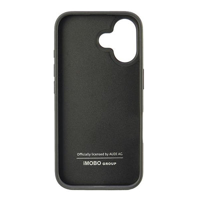 Audi Synthetic Leather iPhone 16 6.1&quot; black/black hardcase AU-TPUPCIP16-GT/D2-BK