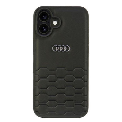 Audi Synthetic Leather iPhone 16 Plus 6.7&quot; black/black hardcase AU-TPUPCIP16M-GT/D2-BK