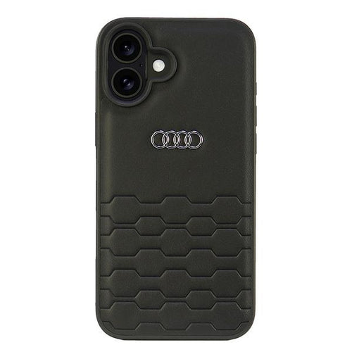 Audi Synthetic Leather iPhone 16 Plus 6.7&quot; black/black hardcase AU-TPUPCIP16M-GT/D2-BK