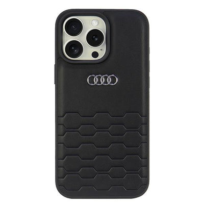 Audi Synthetic Leather iPhone 16 Pro Max 6.9&quot; black/black hardcase AU-TPUPCIP16PM-GT/D2-BK