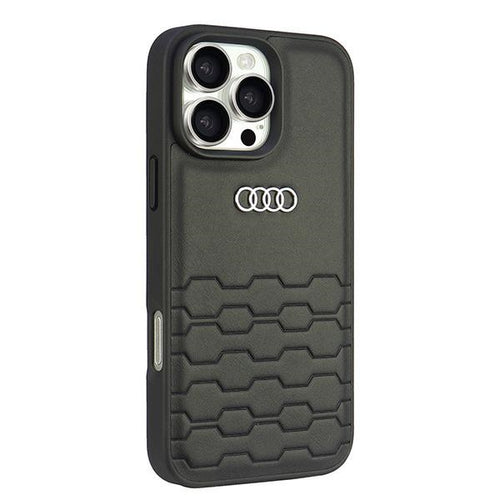 Audi Synthetic Leather iPhone 16 Pro Max 6.9&quot; black/black hardcase AU-TPUPCIP16PM-GT/D2-BK