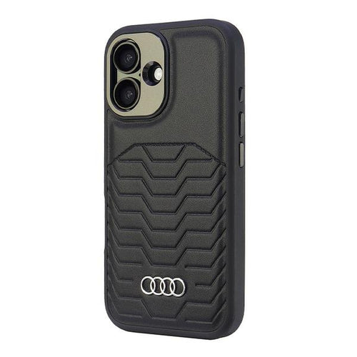 Audi Synthetic Leather MagSafe iPhone 16 Plus 6.7&quot; black/black hardcase AU-TPUPCMIP16M-GT/D3-BK