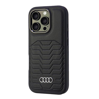 Audi Synthetic Leather MagSafe iPhone 16 Pro 6.3&quot; black/black hardcase AU-TPUPCMIP16P-GT/D3-BK