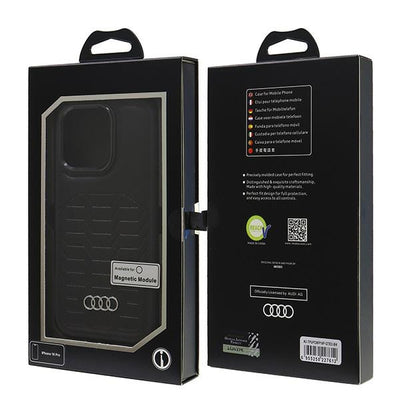 Audi Synthetic Leather MagSafe iPhone 16 Pro 6.3&quot; black/black hardcase AU-TPUPCMIP16P-GT/D3-BK