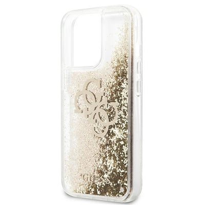 Guess 4G Big Liquid Glitter case for iPhone 13 Pro Max 6.7" - gold