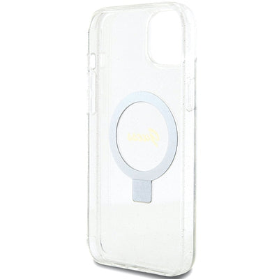 Guess GUHMP15MHRSGSD iPhone 15 Plus / 14 Plus 6.7" transparent/transparent hardcase Ring Stand Script Glitter MagSafe