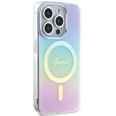 Guess GUHMP15XHITSU iPhone 15 Pro Max 6.7" purple/purple hardcase IML Iridescent MagSafe