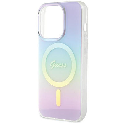 Guess GUHMP15XHITSU iPhone 15 Pro Max 6.7" purple/purple hardcase IML Iridescent MagSafe