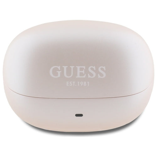 Guess Bluetooth Headphones GUTWST88MCTGP TWS + Docking Station Pink Capsule Printed Logo