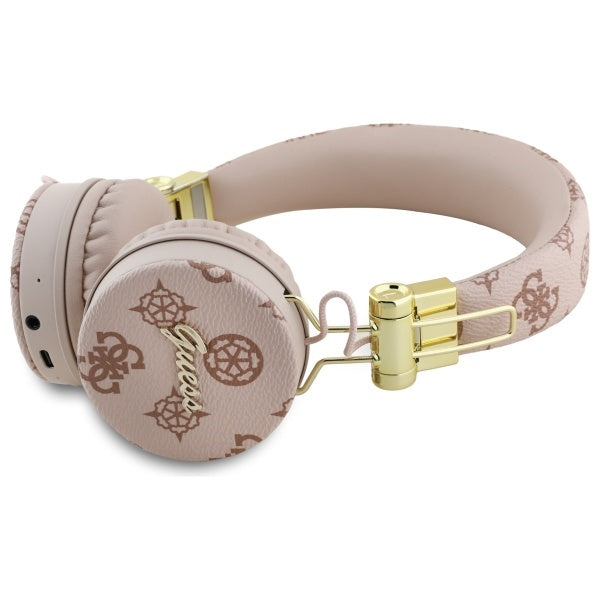 Guess Bluetooth ENC GUBH70EPOSMW Brown/Brown Peony Script Round Shape Headphones