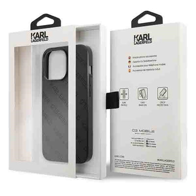 Karl Lagerfeld Perforated Allover Case for iPhone 13 Pro / 13 6.1" - Black
