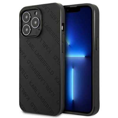 Karl Lagerfeld Perforated Allover iPhone 13 Pro Max 6.7" Case - Black