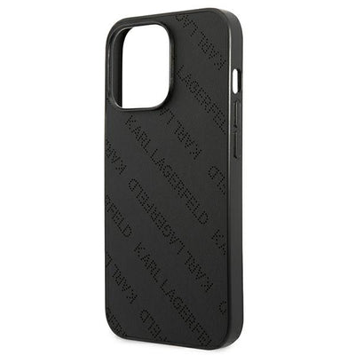 Karl Lagerfeld Perforated Allover iPhone 13 Pro Max 6.7" Case - Black