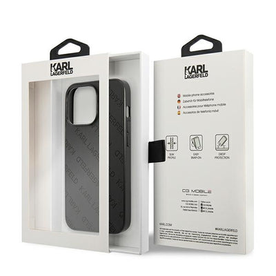 Karl Lagerfeld Perforated Allover iPhone 13 Pro Max 6.7" Case - Black