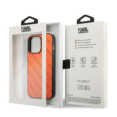 Karl Lagerfeld Perforated Allover iPhone 13 Pro Max 6.7" Case - Orange