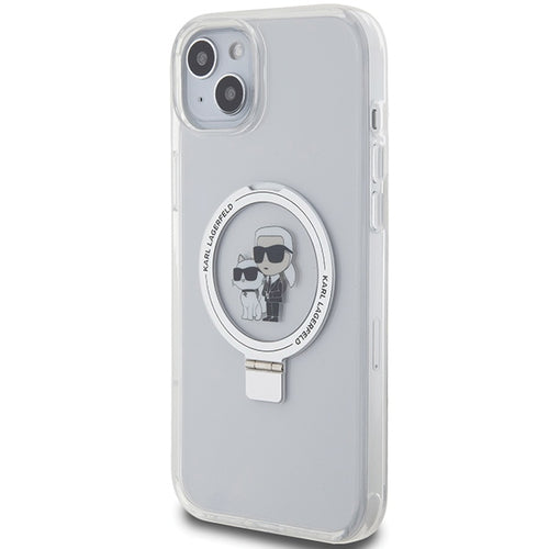 Karl Lagerfeld KLHMP15MHMRSKCH iPhone 15 Plus / 14 Plus 6.7" white/white hardcase Ring Stand Karl&amp;Choupette MagSafe