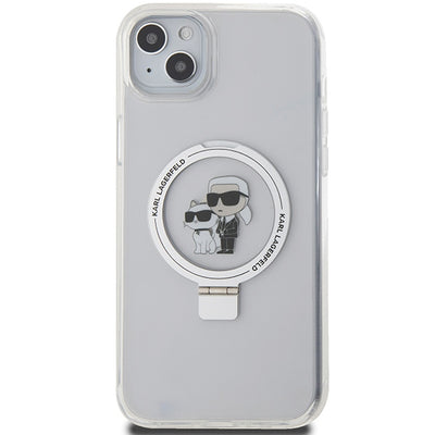 Karl Lagerfeld KLHMP15MHMRSKCH iPhone 15 Plus / 14 Plus 6.7" white/white hardcase Ring Stand Karl&amp;Choupette MagSafe