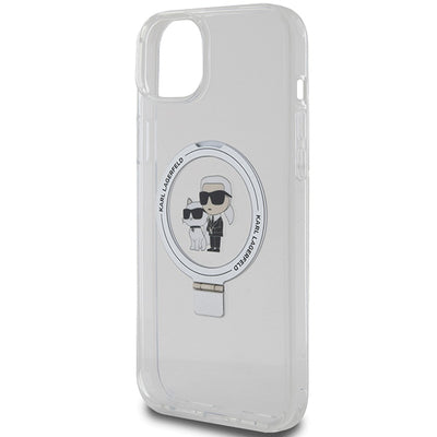 Karl Lagerfeld KLHMP15MHMRSKCH iPhone 15 Plus / 14 Plus 6.7" white/white hardcase Ring Stand Karl&amp;Choupette MagSafe