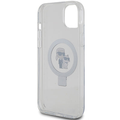 Karl Lagerfeld KLHMP15MHMRSKCH iPhone 15 Plus / 14 Plus 6.7" white/white hardcase Ring Stand Karl&amp;Choupette MagSafe