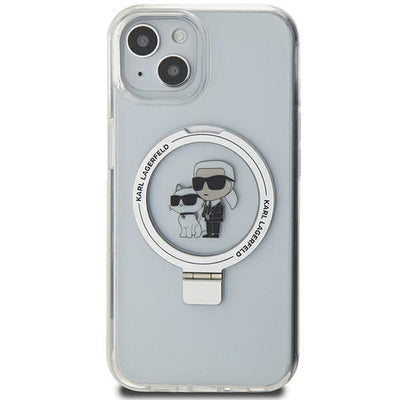 Karl Lagerfeld KLHMP15SHMRSKCH iPhone 15 / 14 / 13 6.1" white/white hardcase Ring Stand Karl&amp;Choupette MagSafe
