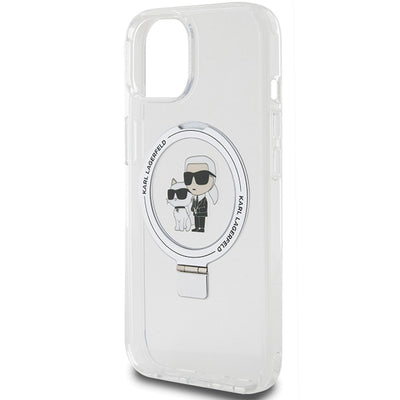 Karl Lagerfeld KLHMP15SHMRSKCH iPhone 15 / 14 / 13 6.1" white/white hardcase Ring Stand Karl&amp;Choupette MagSafe