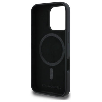 Karl Lagerfeld KLHMP16XSKCHTCK iPhone 16 Pro Max 6.9" black/black hardcase Silicone Karl&amp;Choupette Heads MagSafe