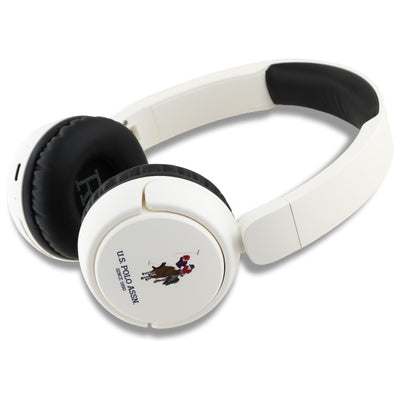 US Polo Bluetooth Headphones USHPV6PUNH White DH Color Logo — U.S. Polo Assn.